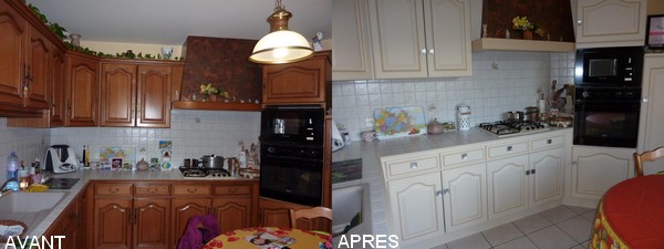 Meubles de cuisine AVANT APRES