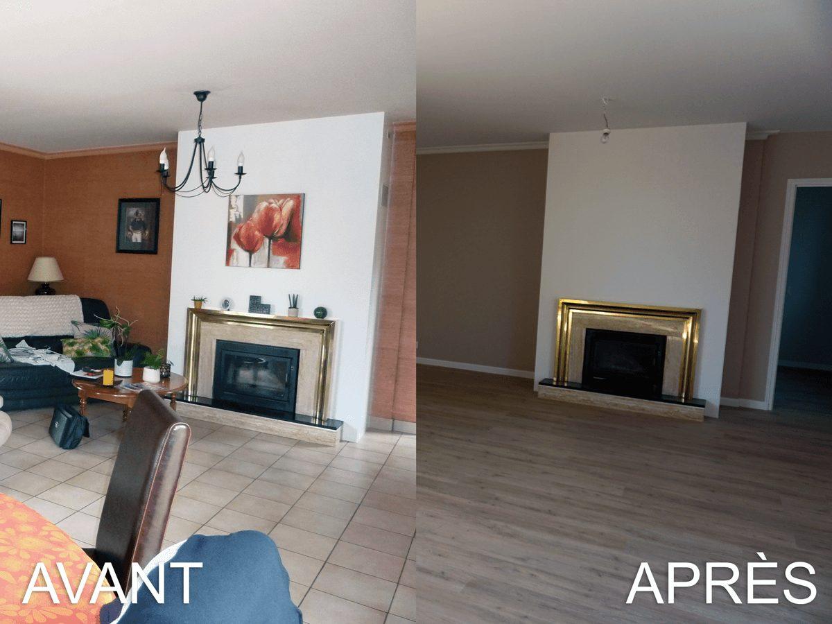 Pose de revêtement mural à YZERNAY